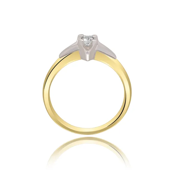 Pierścionek Złoty Z Brylantem 0,20ct RS0119