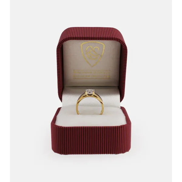 Pierścionek Złoty Z Brylantami 0,18ct RS0130