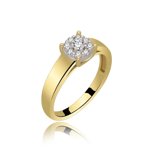 Pierścionek Złoty Z Brylantami 0,18ct RS0130