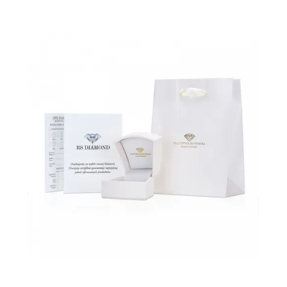 Pierścionek Złoty Z Brylantami 0,18ct RS0130