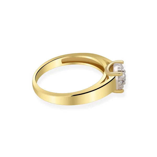 Pierścionek Złoty Z Brylantami 0,18ct RS0130