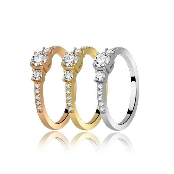 Pierścionek Złoty Z Brylantami 0,50ct RSM0011