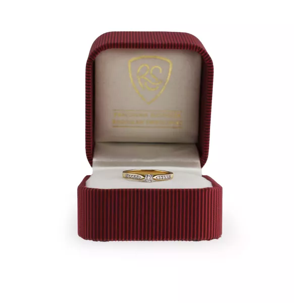 Pierścionek Złoty Z Brylantami 0,10ct RS0239