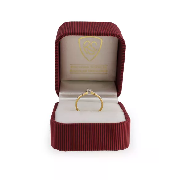 Pierścionek Złoty Z Brylantami 0,10ct RS0239