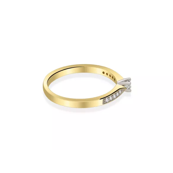 Pierścionek Złoty Z Brylantami 0,10ct RS0239