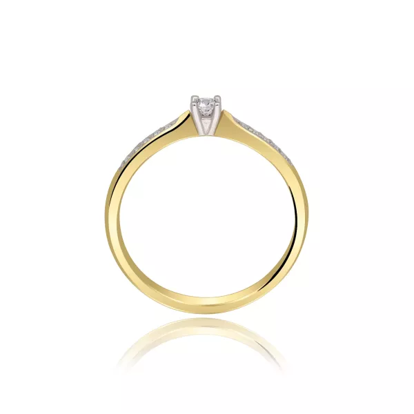 Pierścionek Złoty Z Brylantami 0,10ct RS0239