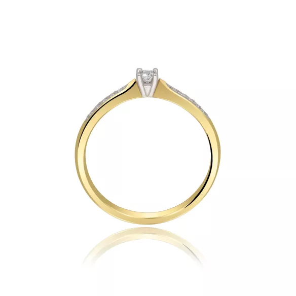 Pierścionek Złoty Z Brylantami 0,10ct RS0239