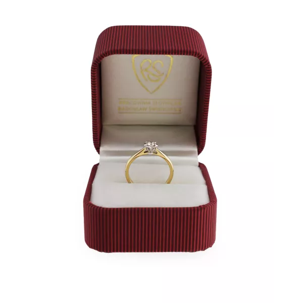 Pierścionek Złoty Z Brylantem 0,15ct RS0296