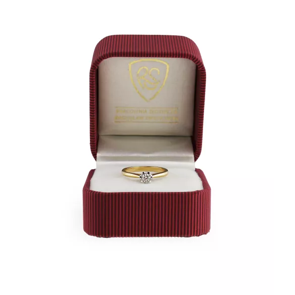 Pierścionek Złoty Z Brylantem 0,15ct RS0296