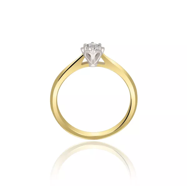 Pierścionek Złoty Z Brylantem 0,15ct RS0296