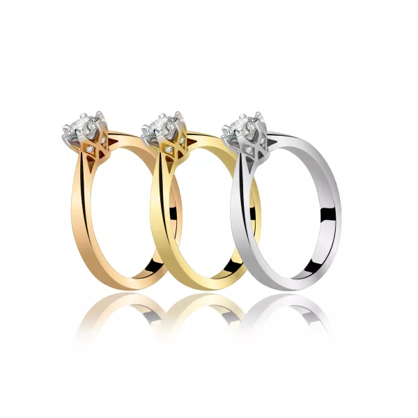 Pierścionek Zaręczynowy Z Brylantami 0,50 ct RSD0474