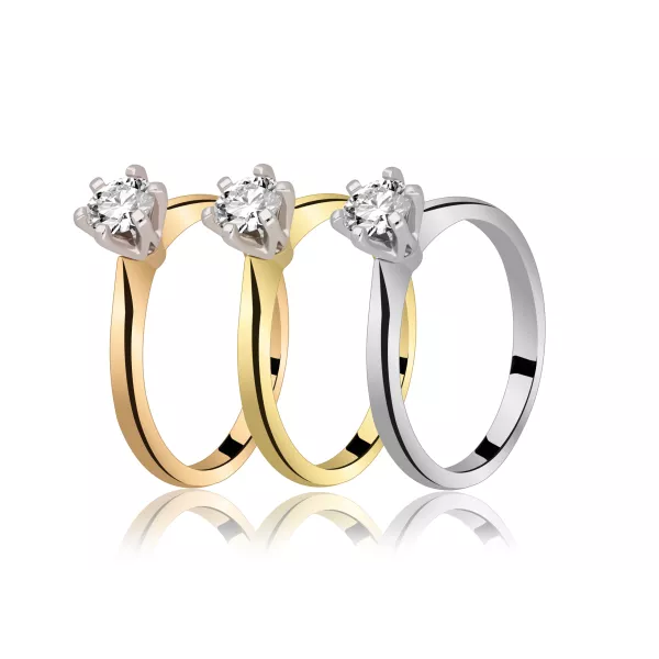 Pierścionek Zaręczynowy Z Brylantem 0,50 ct RSDI07