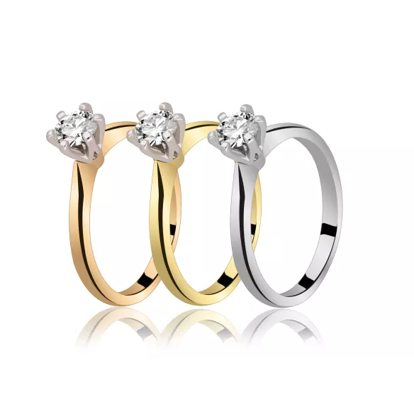 Pierścionek Zaręczynowy Z Brylantem 0,50 ct RSDI07