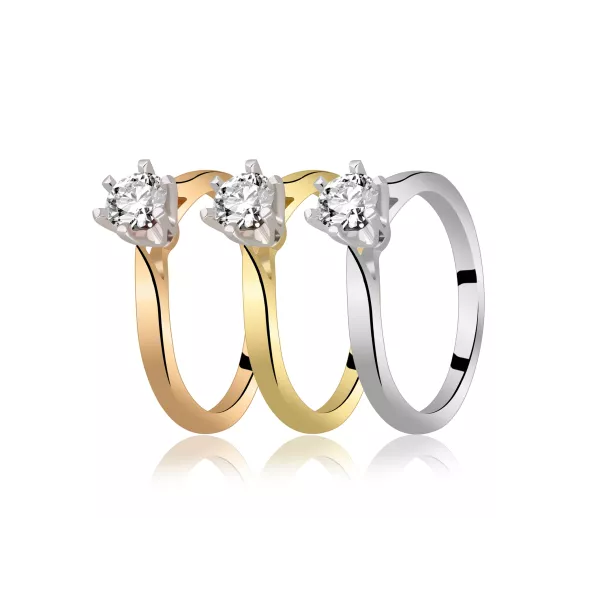 Pierścionek Złoty Z Brylantem 0,50ct RS0336