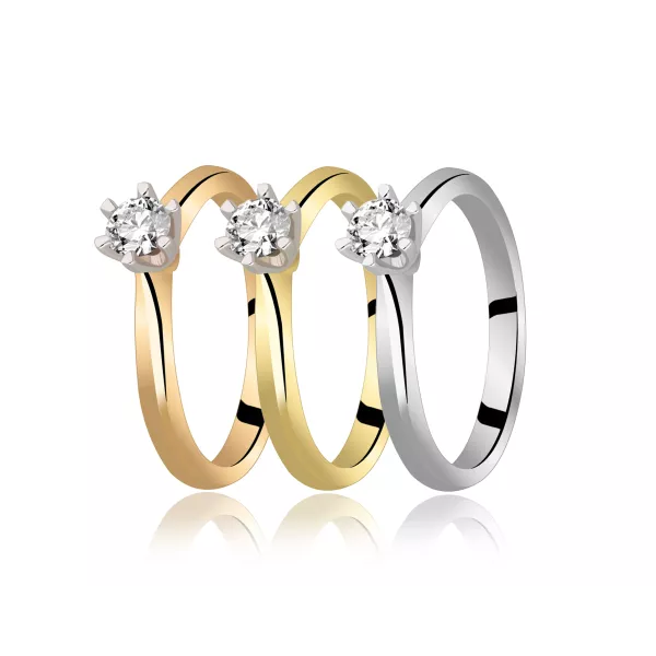 Pierścionek Złoty Z Brylantem 0,30ct RSDI07