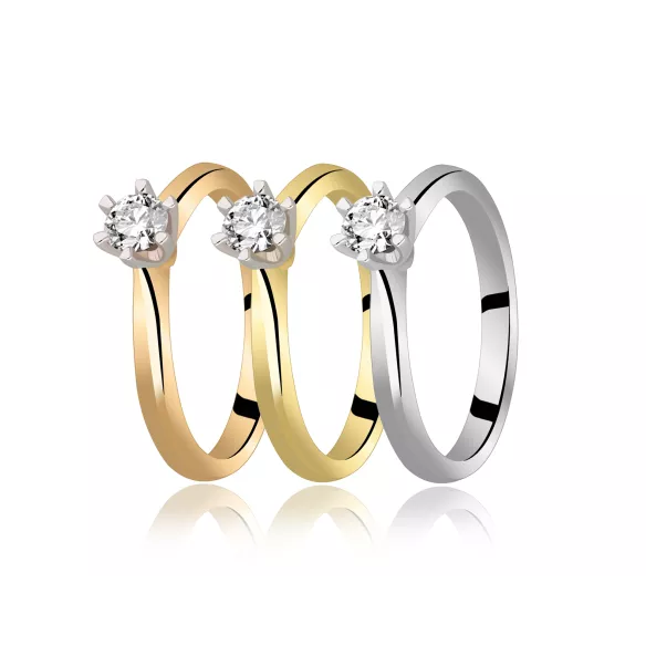 Pierścionek Złoty Z Brylantem 0,30ct RSDI07