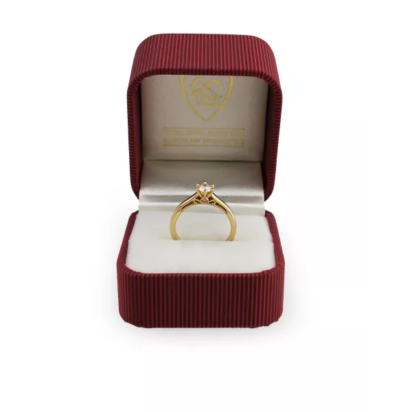 Pierścionek Złoty Z Brylantami 0,36ct RS00R1