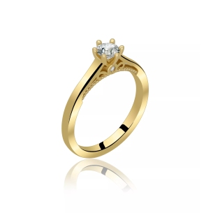 Pierścionek Złoty Z Brylantami 0,36ct RS00R1