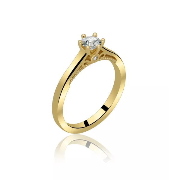 Pierścionek Złoty Z Brylantami 0,36ct RS00R1