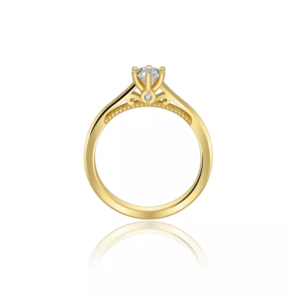 Pierścionek Złoty Z Brylantami 0,36ct RS00R1