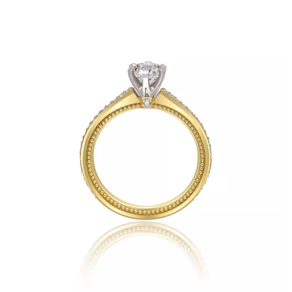 Pierścionek Złoty Z Brylantami 0,69ct RS0000R