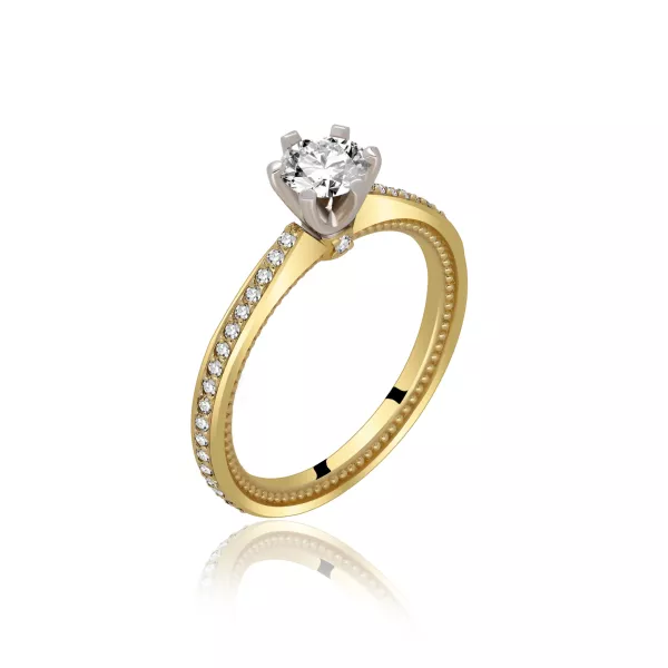 Pierścionek Złoty Z Brylantami 0,69ct RS0000R