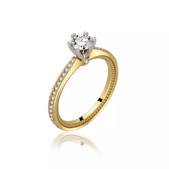 Pierścionek Złoty Z Brylantami 0,69ct RS0000R