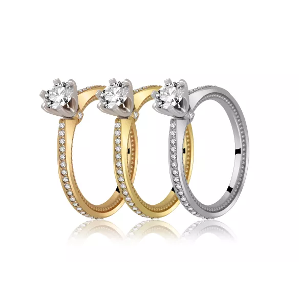 Pierścionek Złoty Z Brylantami 0,69ct RS0000R