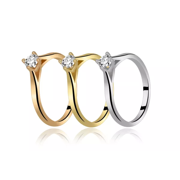 Pierścionek Złoty Z Brylantem 0,30ct RS0273