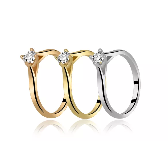 Pierścionek Złoty Z Brylantem 0,30ct RS0273