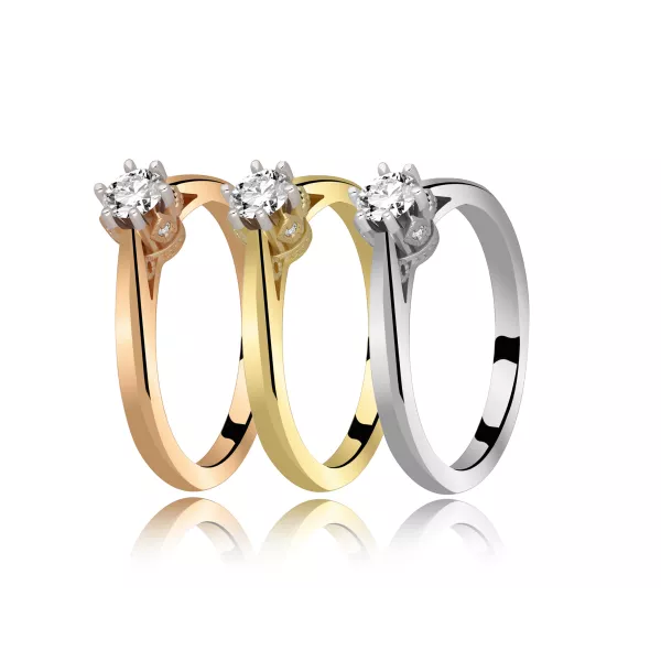 Pierścionek Zaręczynowy Z Brylantami 0,29ct RSTB58