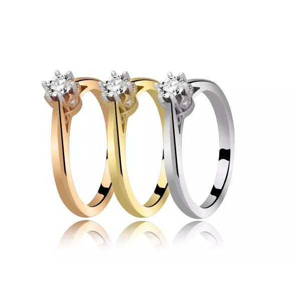 Pierścionek Zaręczynowy Z Brylantami 0,29ct RSTB58