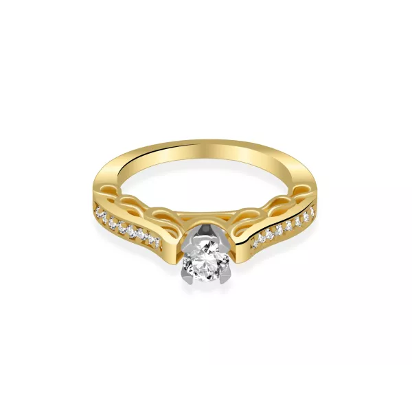 Pierścionek Zaręczynowy Z Brylantami 0,55ct RSI008