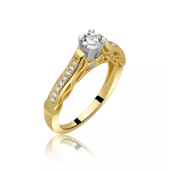 Pierścionek Zaręczynowy Z Brylantami 0,55ct RSI008