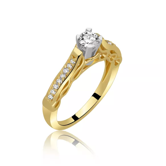 Pierścionek Zaręczynowy Z Brylantami 0,55ct RSI008