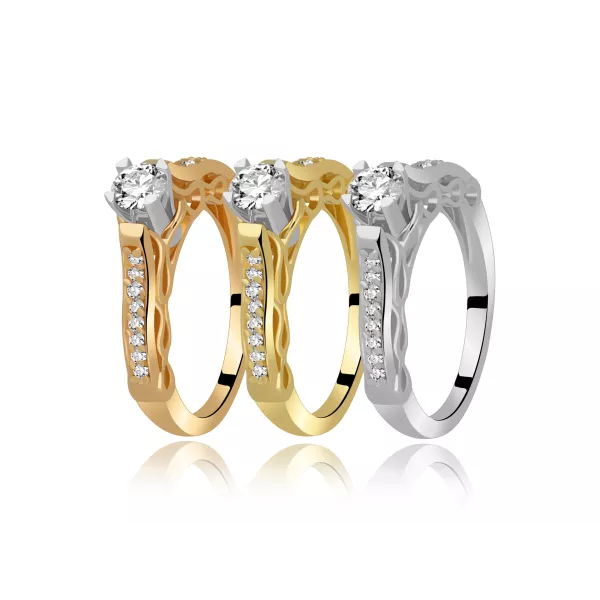 Pierścionek Zaręczynowy Z Brylantami 0,55ct RSI008