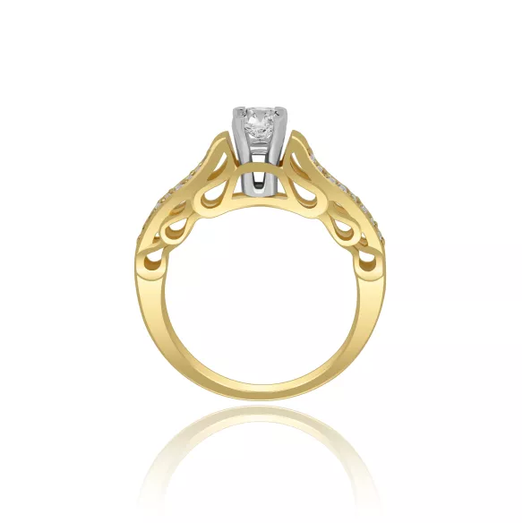 Pierścionek Zaręczynowy Z Brylantami 0,55ct RSI008