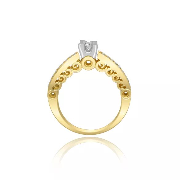 Pierścionek Zaręczynowy Z Brylantami 0,28ct RSI001