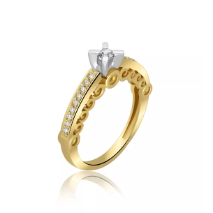 Pierścionek Zaręczynowy Z Brylantami 0,28ct RSI001