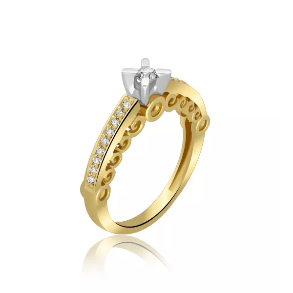 Pierścionek Zaręczynowy Z Brylantami 0,28ct RSI001