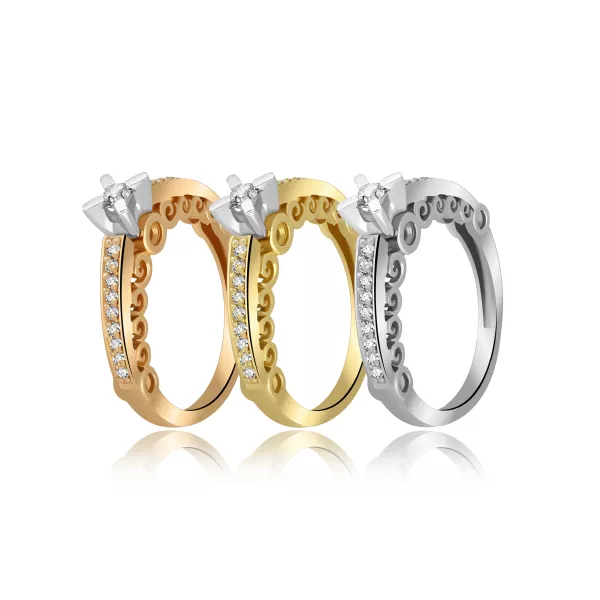 Pierścionek Zaręczynowy Z Brylantami 0,28ct RSI001