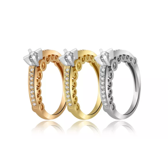 Pierścionek Zaręczynowy Z Brylantami 0,28ct RSI001