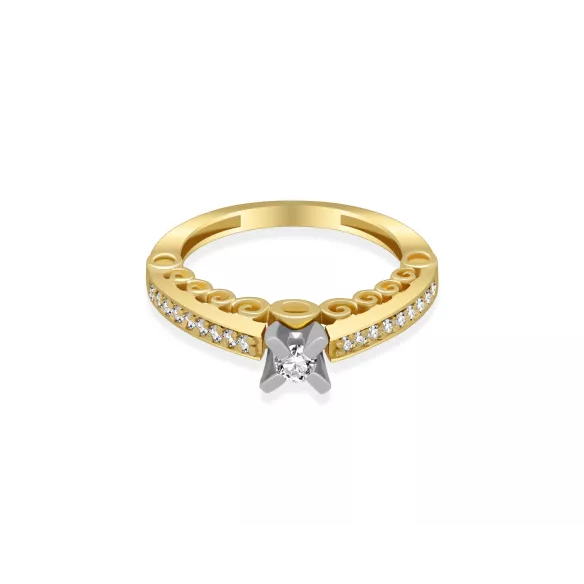 Pierścionek Zaręczynowy Z Brylantami 0,28ct RSI001