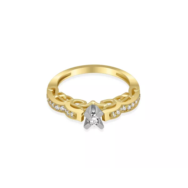 Pierścionek Zaręczynowy Z Brylantami 0,28ct RSI004