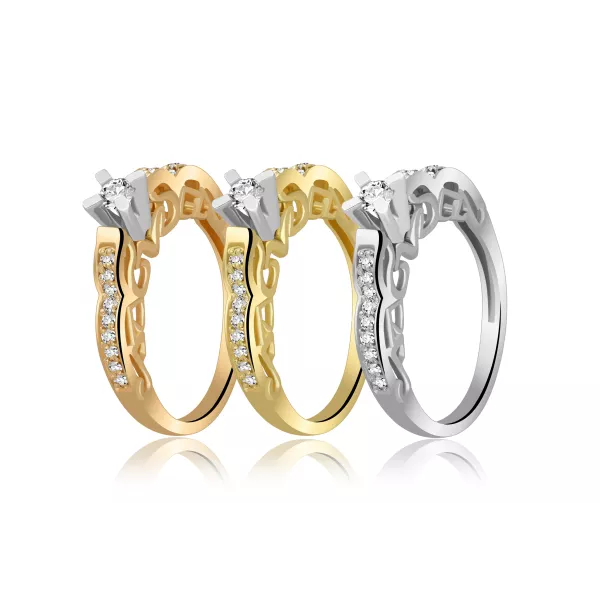 Pierścionek Zaręczynowy Z Brylantami 0,28ct RSI004