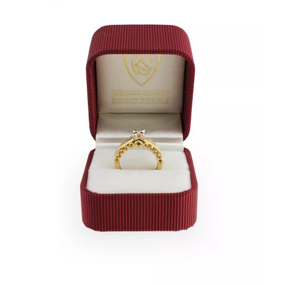 Pierścionek Zaręczynowy Z Brylantami 0,28ct RSI001