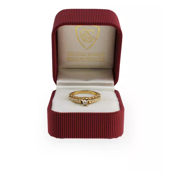 Pierścionek Zaręczynowy Z Brylantami 0,28ct RSI001