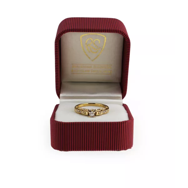 Pierścionek Zaręczynowy Z Brylantami 0,28ct RSI004