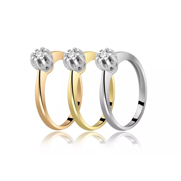 Złoty Pierścionek Z Brylantem 0,15ct RSI002