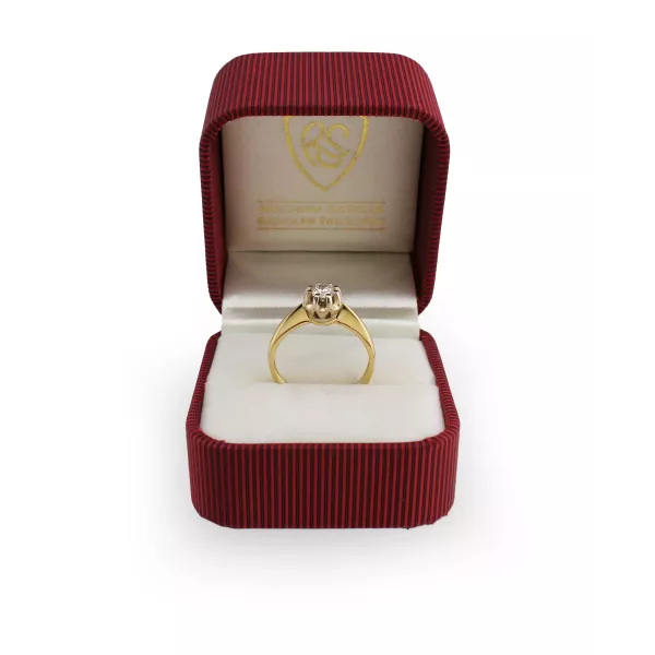 Złoty Pierścionek Z Brylantem 0,30ct RSI007